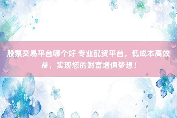 股票交易平台哪个好 专业配资平台，低成本高效益，实现您的财富增值梦想！